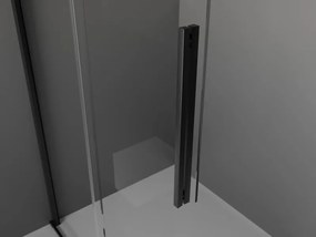 Mexen Velar L ścianka prysznicowa rozsuwana Walk-in 90 x 200 cm, transparent 8 mm, czarna - 871-090-003-03-70