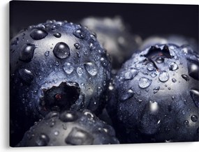 Obraz owoców z kroplami wody (70x50 cm)