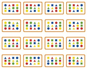Viga gra logiczna odwzoruj kolory i figury montessori