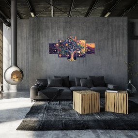 Obraz – Fioletowe drzewo pełne energii (125x70 cm)