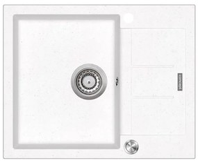 Concept DG05C45WH - Zlewozmywak kuchenny CUBIS 50x62 cm granit/biały