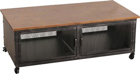 Stolik kawowy MCW-N28,  czarny, brązowy