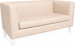 Sofa Monaco : Kolor nogi - Biała, Kolor tkaniny - EKO-SKÓRA - 18D, Typ tkaniny - Eko-skóra , Wysokość nogi - 15 cm