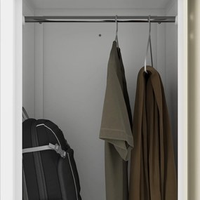 Szafa socjalna czterokomorowa Eco Design Julia 80x45x185 cm, biały/dąb sonoma