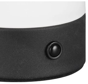 Lampa stołowa LED w matowym białym kolorze ze szklanym kloszem (wysokość 18 cm) Dooley – Trio