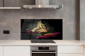 Panel Szklany Delikatny Motyl na Płatku