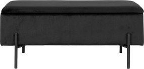 Ławka z Miejscem do Przechowywania Watford, Czarny, 36,5x95x43 cm, Kendra Home