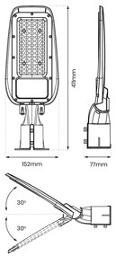 Lampa Uliczna Alley 50W 4000K 230V, pojedyncza, zewnętrzna