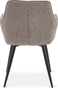 Krzesło Tapicerowane do Jadalni EDRICK Brązowe Nowoczesne Loft