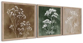 Obrazy zestaw 3 szt. 30x30 cm Floral Imprint – Styler