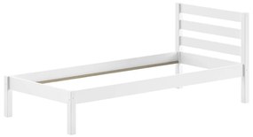 Białe łóżko dziecięce z litego drewna sosnowego bez stelaża 90x200 cm Pino – Vipack