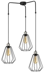 Czarna metalowa lampa wisząca Opviq lights Mathaios