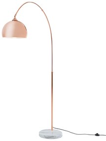 Duża lampa podłogowa w stylu art déco OMBRAGE - Metal i marmur - wys. 180 cm - Miedziany