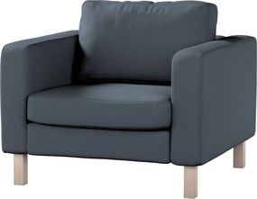 Pokrowiec na fotel Karlstad kolor niebieski tkanina strukturalna