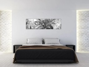 Obraz - Graffiti z flamingami (170x50 cm)