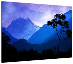 Obraz - Nocne niebo w Nepalu (70x50 cm)