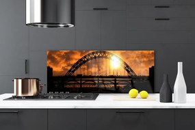 Panel Szklany do Kuchni Monumentalna Konstrukcja Mostu
