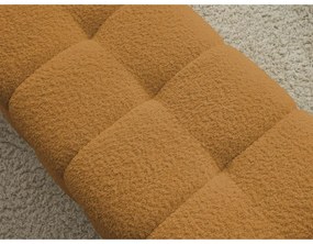 Musztardowa ławka z materiału bouclé Mont Blanc – Bobochic Paris