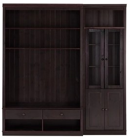 Brązowy zestaw pod TV z litego drewna sosnowego 214x223 cm Anita – Støraa