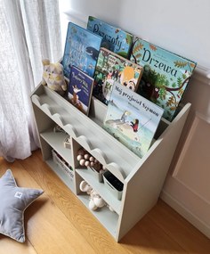 Niski regał dziecięcy BooK NooK na książki i zabawki