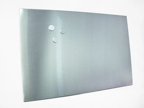 Tablica magnetyczna na notatki INOX + 3 magnesy, 60x80 cm, ZELLER