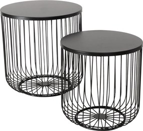 Zestaw dwóch stolików metalowych CINDY, 41 - 47 cm