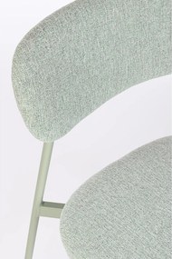 Miętowe tapicerowane krzesło Inka – Yes Everyday