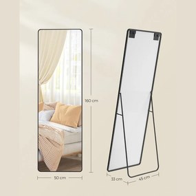 SongmicsHome Lustro prostokątne NOIR, 160x50 cm, czarne