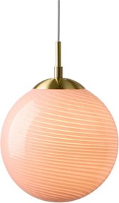 Halo Design 748372 - Lampa wisząca na lince CANDY 1xE27/25W/230V śr. 20 cm różowa/mosiądz