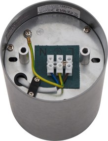 Nowoczesny podtynkowy reflektor GU10 50 mm w kolorze ciemnoszarym - Deep