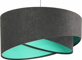 Lampa wisząca GEMSTONE GRAY grafitowa/miętowa