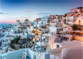 Obraz - Zmierzch na Santorini (70x50 cm)
