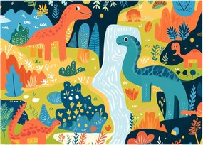 Obraz - Wesołe dinozaury (70x50 cm)