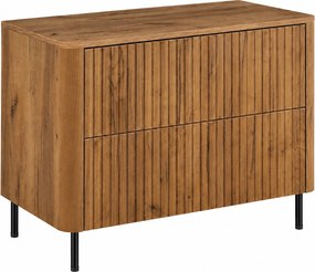 Szafka łazienkowa 80, Dąb craft, blat dąb craft, nogi czarne, 80,8 x 44,2 x 65 cm