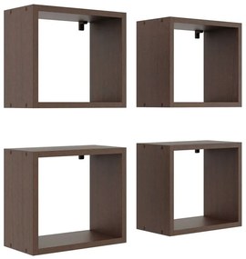 Kwadratowe półki wiszące w kolorze wenge - Sevios