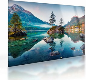 Obraz na szkle - Jezioro Hintersee, Alpy Bawarskie, Austria (70x50 cm)