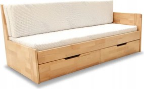 Łóżko rozsuwane z szufladami Duo B drewniane
