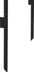 Outsunny Łuk Ogrodowy, Łuk Różany, Łuk Pnący, Krata na Róże Metalowa, czarny, 1,40 x 0,40 x 2,40 m