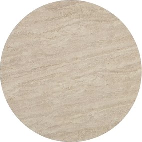 Okrągły stół jadalniany AMADEO z ceramicznym blatem 90x90 cm, beżowy