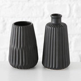 Dekoracyjny wazon ceramiczny w prążki, ESKO