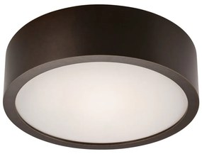 Ciemnobrązowa lampa sufitowa z szklanym kloszem ø 27 cm Eveline – LAMKUR