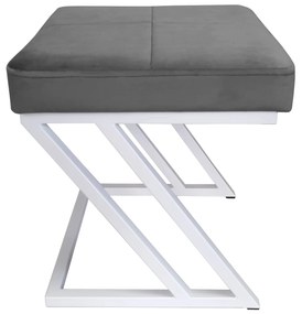 Pufa ZETA LOFT taboret podnóżek podstawa biała BL14