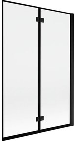 Mexen Mist parawan nawannowy 2-skrzydłowy prawy 120 x 150 cm, czarna ramka, czarny - 8A9-120-002-70-70-P
