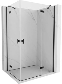 Mexen Mist-H Duo kabina prysznicowa uchylna prawa 70 x 80 cm, transparent, czarna - 8A5-070L-080P-70-00