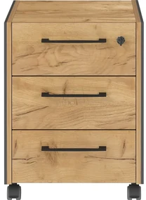 Antracytowo-naturalna szafka w dekorze dębu 42x54x49 cm Podium – Germania