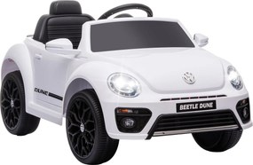 AIYAPLAY Elektryczny Samochód dla Dzieci, VW Käfer, 3-5 km/h, z Pilotem &amp; Muzyką, Biały