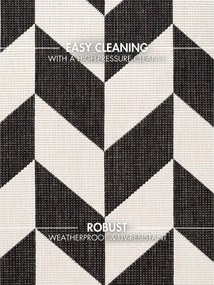 Czarny/kremowy chodnik odpowiedni na zewnątrz 80x200 cm Haringey Terrick – Ted Baker