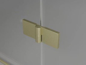 Mexen Mist-H drzwi prysznicowe uchylne lewe 110 cm, transparent, złote szczotkowane - 8A5-110-000-55-00-L