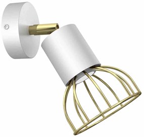 Kinkiet DANTE, pojedynczy kierunkowy, biały White/Gold 1x mini GU10