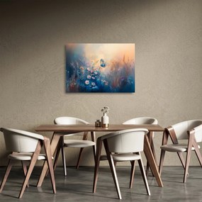 Obraz na szkle - Łąka z motylem (70x50 cm)